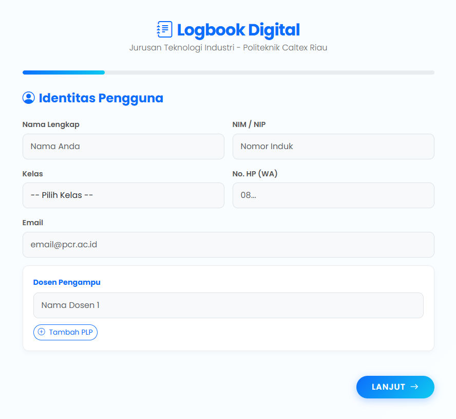 Contoh Form Data Diri